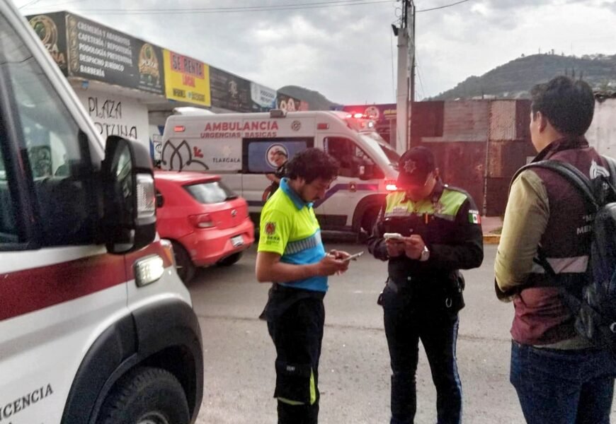 Policía municipal atiende incidente en Tizatlán