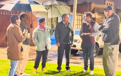 Alcalde de Tlaxcala supervisa Alumbrado público en Cuatro Señoríos