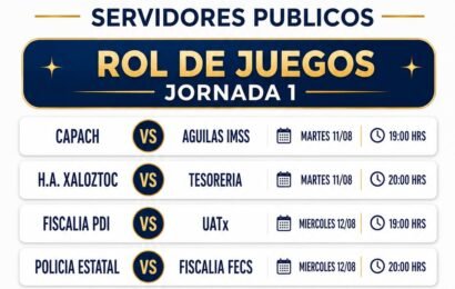 16 equipos participan en Liga Municipal de Futbol de Servidores Públicos
