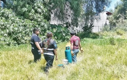 Protección Civil atiende fuga de gas en Ixtulco