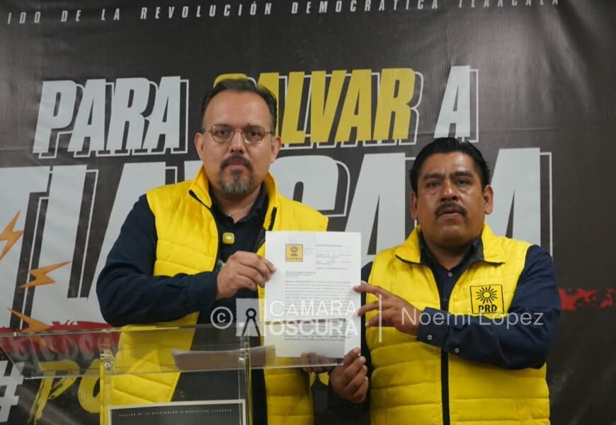 PRD presentó denuncias ante la Fiscalía de Tlaxcala por el uso electoral de Casa de Gobierno