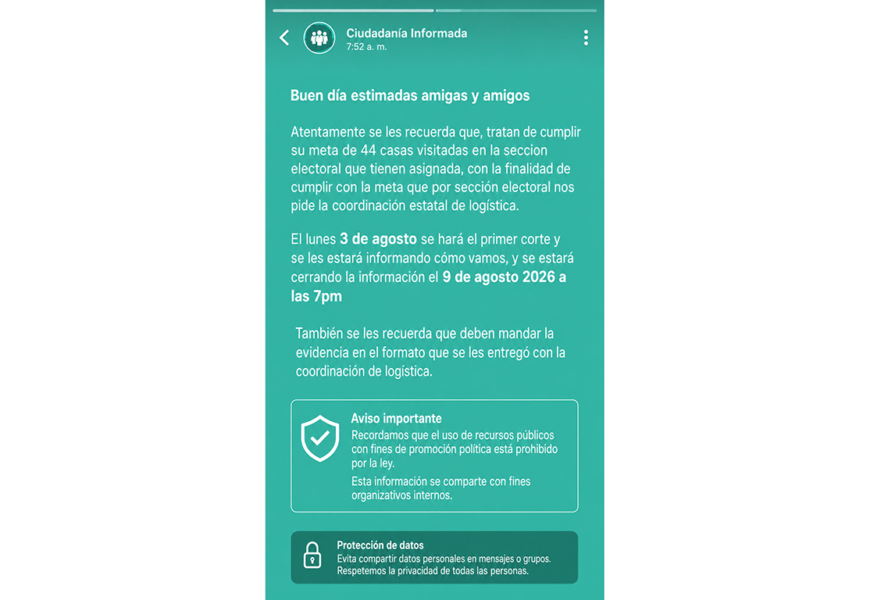 Denuncian uso de servidores públicos en proselitismo