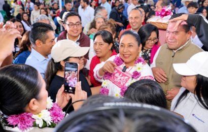 Ana Lilia Rivera mantiene recorridos por comunidades y municipios de Tlaxcala