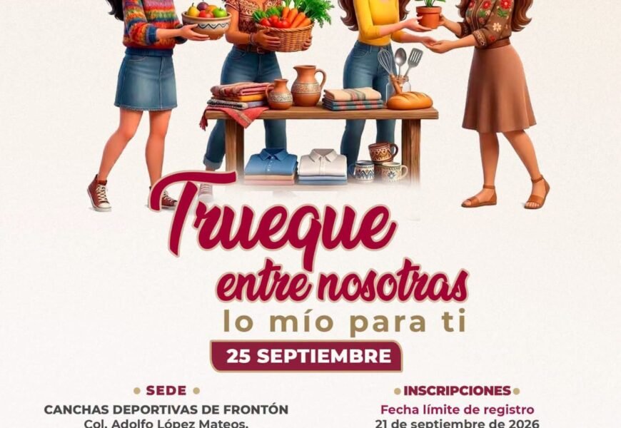 Invita Ayuntamiento de Tlaxcala a participar en el Trueque entre nosotras el 25 de septiembre Invita Ayuntamiento de Tlaxcala a participar en el Trueque entre nosotras el 25 de septiembre
