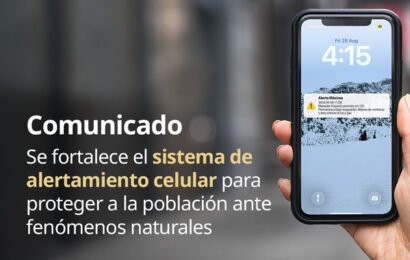 Alertas celulares incorporarán nuevos avisos para fenómenos naturales