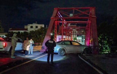 Atiende policía municipal Accidente en Puente Rojo de Tlaxcala
