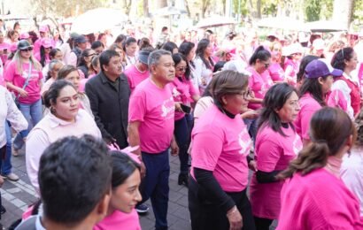 Quinta Caminata Rosa en Tlaxcala promueve prevención