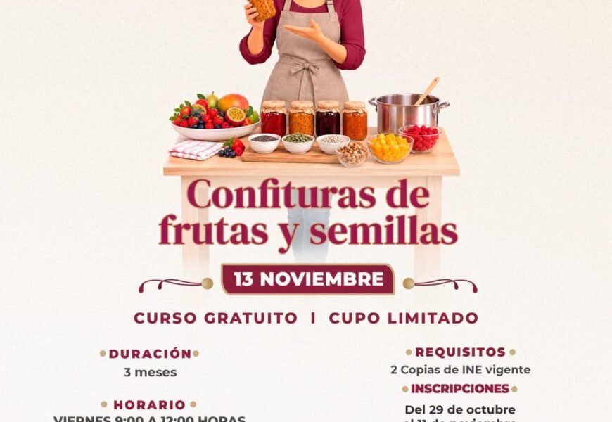Curso gratuito de confituras en Tlaxcala Curso gratuito de confituras en Tlaxcala