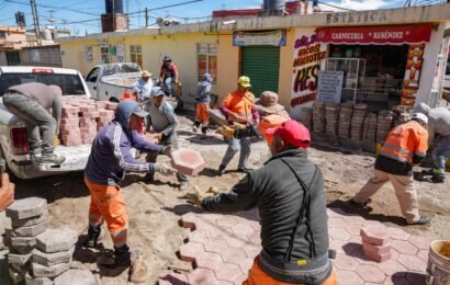 Ayuntamiento de Tlaxcala inició rehabilitación vial en la calle Los Álamos, en Ocotlán
