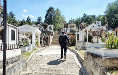 Vigilancia en panteones de Tlaxcala por Día de Muertos