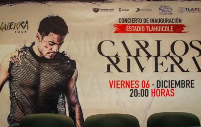 Con magno concierto de Carlos Rivera inaugurarán Estadio Tlahuicole