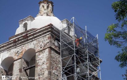 Continúan trabajos de restauración en el Conjunto Conventual y Catedralicio de Tlaxcala