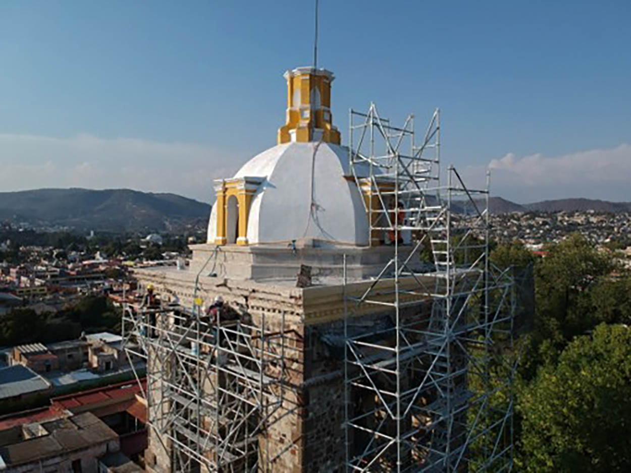 Cumplen normas de preservación trabajos en el Conjunto Conventual de Tlaxcala: Secretaría de Cultura