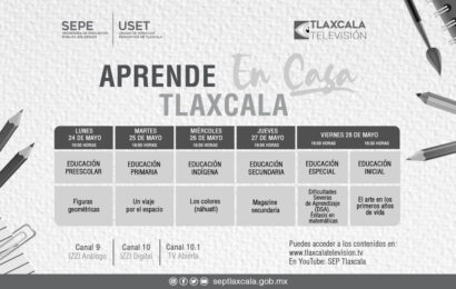 Presentan barra temática de “Aprende en Casa Tlaxcala” del 24 al 28 de mayo