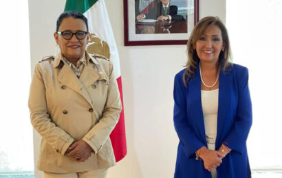 Analizan Lorena Cuéllar y Rosa Icela Rodríguez estrategia de seguridad para Tlaxcala