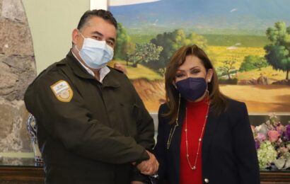 Recibe Gobernadora Lorena Cuéllar al nuevo representante del INM en Tlaxcala