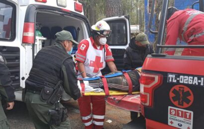 Atendió policía estatal de montaña a persona lesionada en la Malinche