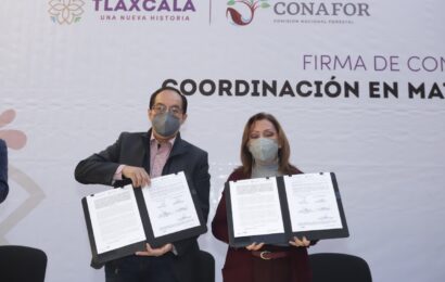 Signaron gobierno de Tlaxcala y Conafor convenio marco de coordinación en materia forestal