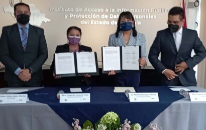 Signan convenio IEM-IAIP en materia de transparencia y perspectiva de género