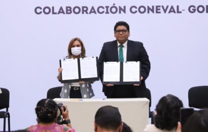 Firman convenio de colaboración gobierno del estado y CONEVAL