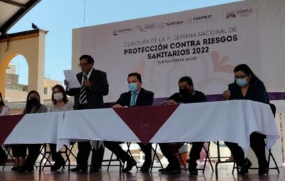 Clausuran Primera Semana de Protección Contra Riesgos Sanitarios en Tlaxcala