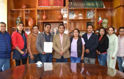 Trabajo conjunto para que Ocotlán tenga mejor abastecimiento de agua, pactan Ayuntamiento de Tlaxcala y dirigencia de CAPAO