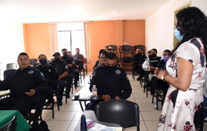 Continúan policías de Tlaxcala capital capacitándose en temas de Derechos Humanos