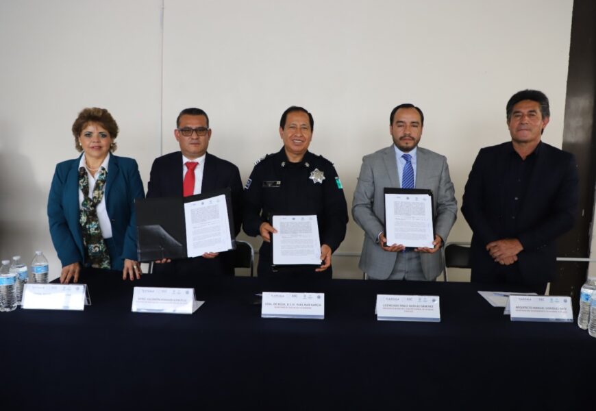 Firma SSC convenio con Protección Civil y Ayuntamiento de Apizaco