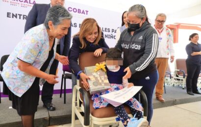 Gobernadora verificó la donación de sillas especiales al Hospital Infantil de Tlaxcala