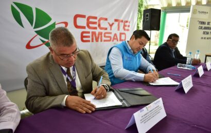 Firman convenio de colaboración CECYTE y Sector Salud